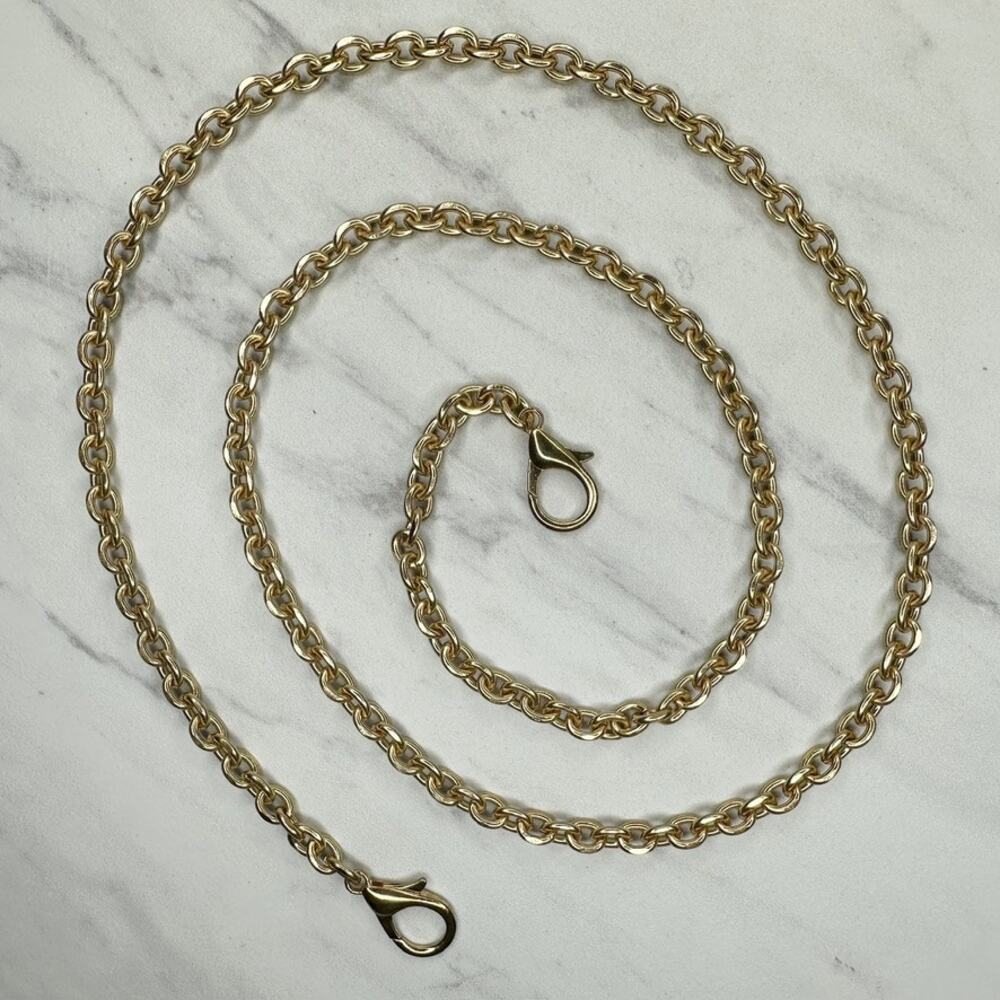 Gold Tone Chain Link Purse Strap Replacement Handbag Shoulder Crossbody ✨